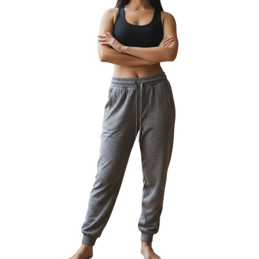 Adam Levine Women's Drawstring Jogger Pants, Heather Gray, Size L